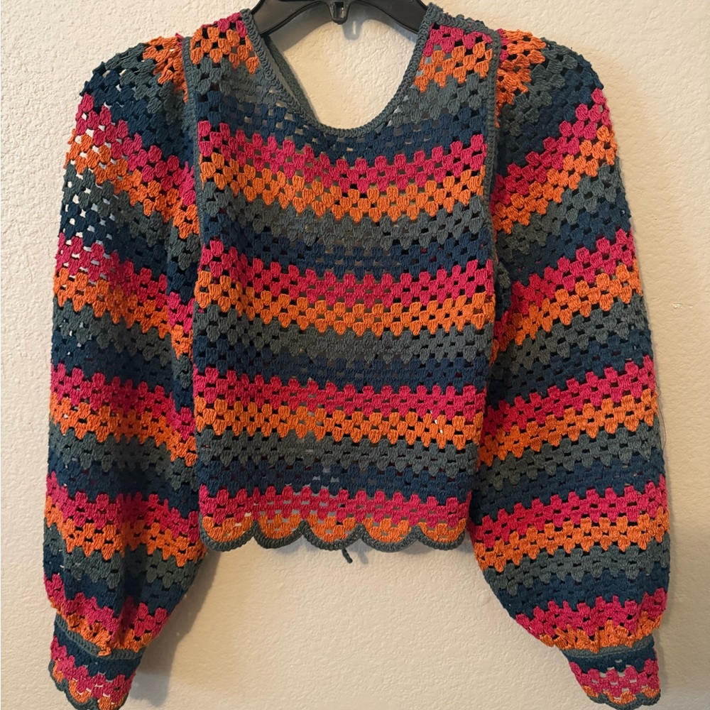 Zara Multicolor Crochet Top
